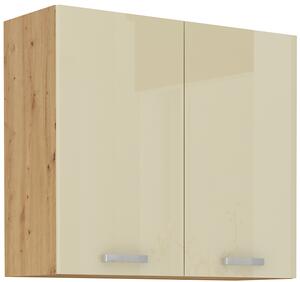 STOLARz 80 cm skříňka horní dvoudveřová ARTISAN Barevné provedení ARTISAN: Krémový lesk
