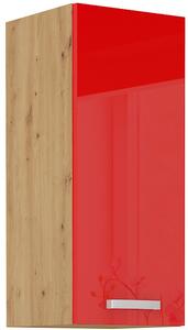 STOLARz 30 cm skříňka horní jednodveřová ARTISAN (výška 90 cm) Barevné provedení ARTISAN: Červený lesk
