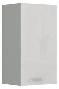 Horní závěsná skříňka do kuchyně 40 x 72 cm 07 - HULK - Bílá lesklá