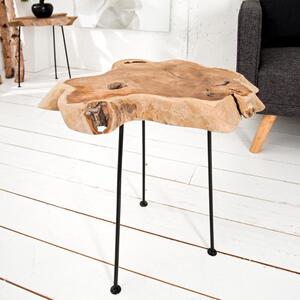 Odkládací stolek Ruto, 40 cm, neošetřený teak