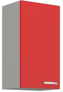 Horní závěsná skříňka do kuchyně 40 x 72 cm 04 - HULK - Červená lesklá