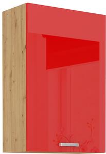STOLARz 60 cm skříňka horní jednodveřová ARTISAN (výška 90 cm) Barevné provedení ARTISAN: Červený lesk