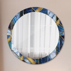 Kulaté dekorativní zrcadlo Moderní mramor