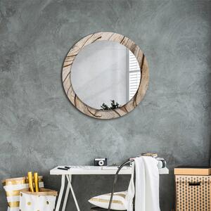 Kulaté dekorační zrcadlo Prasklé dřevo