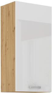 STOLARz 50 cm skříňka horní jednodveřová ARTISAN (výška 90 cm) Barevné provedení ARTISAN: Bílý lesk