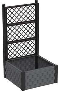 Nadzemní záhon 55 x 55 cm s treláží, antracit, Duramax IDMFPGB006CG (Nadzemní záhon 55 x 55 cm s treláží, antracit, Duramax IDMFPGB006CG)