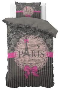 Bavlněné prodloužené povlečení I Love Paris 140x220 cm