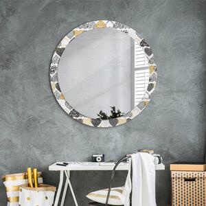 Kulaté dekorativní zrcadlo na zeď Srdce doodle