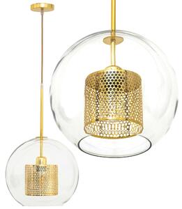 Toolight Závěsná lampa Glass Gold Loft APP555-1CP 25cm