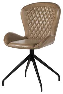 DARKNESS Židle z pravé kůže, 61x52x86, béžová sada 4 kusů