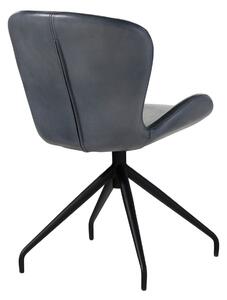 DARKNESS Židle z pravé kůže, 61x52x86, modrá sada 4 kusů