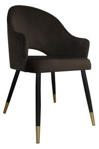 Moderní čalouněná židle Windy černo zlaté nohy Magic velvet 17