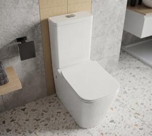 Erga Jotta, WC kombi mísa 640x365x820 mm, Rimless + toaletní sedátko, bílá lesklá, ERG-V03-JOTTA-RIM-WH