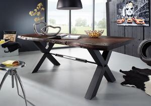 DARKNESS Jídelní stůl 200x110cm X-nohy – černá