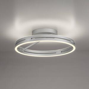 PURE LED stropní svítidlo Loop, hliník, kov, Ø 60 cm, stmívatelný, Hliník / šedá / zinek, Obývací pokoj / jídelna, Hliník, Moderní, Stropní svítidlo