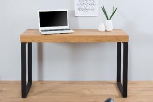 Kancelářský stůl Oulef, 120 cm, černý/dub