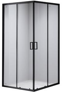 BPS-koupelny Čtvercový sprchový kout HYD-SK30C 100x100 černá/transparent - bez vaničky