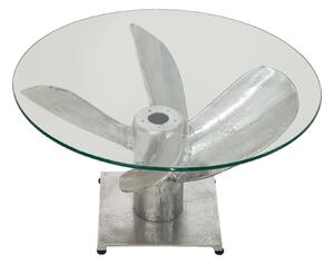 Konferenční stolek Ruflo, 60 cm, stříbrný