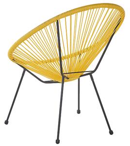 Sada 2 žlutých ratanových židlí ACAPULCO II