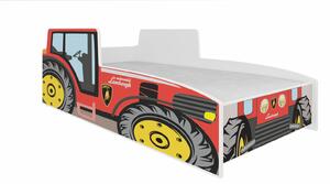 Postel pro děti 160x80 cm Traktor červený