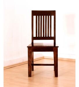 CAMBRIDGE Židle se širokým opěradlem, akácie, nugát, masivní dřevo, sada 2 kusů