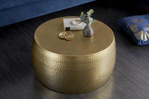 Noble Home Zlatý hliníkový konferenční stolek Hammop, 60 cm