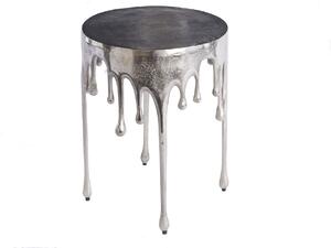 Noble Home Stříbrný hliníkový odkládací stolek Lussig, 51 cm