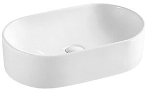 Hydroland Keramické umyvadlo na desku Kinga 52x33 cm, bílé