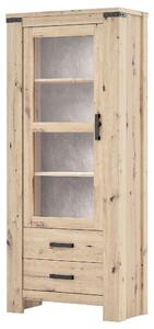 VITRÍNA, dub artisan, 85/196/40 cm Hom`in - Kredence a vitríny