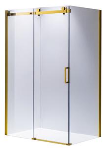 BPS-koupelny Obdélníkový sprchový kout HYD-OK202C 120x90 zlatý/transparent - bez vaničky