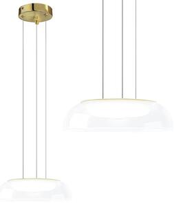 Toolight Toolight, LED závěsné svítidlo 28x28cm, 12W, 4000K, APP1691-1PC, zlatá lesklá, OSW-04334