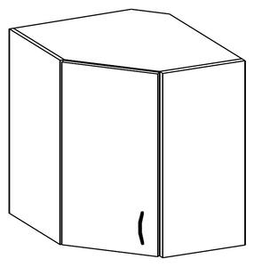 Horní kuchyňská skříňka rohová výška 72 cm 10 - ZERO - Bílá