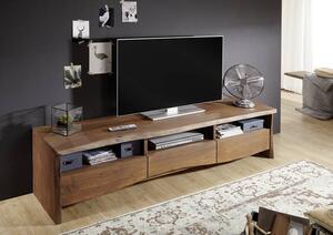WOODLAND TV stolek 191x50 cm, tmavě hnědá, akácie