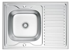 Velazo Dřez 1 komorový s odkapávačem, nerez - VE-8050DN, 80x50 cm