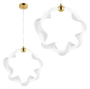 Toolight Toolight, LED závěsné osvětlení 22W, 4000K, 1540lm, G014-1CP, bílá-zlatá, OSW-06361