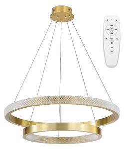 Toolight Toolight, LED stropní svítidlo 60cm, 55W, 3500lm + dálkové ovládání, APP1772-CP, zlatá matná, OSW-06351