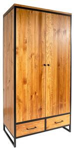 Loftová skříň, dřevěná, borovicová, průmyslový nábytek 7324