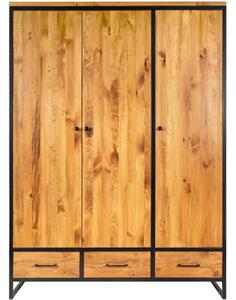 Loftová skříň, dřevěná, borovicová, průmyslový nábytek 7325