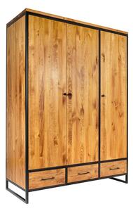 Loftová skříň, dřevěná, borovicová, průmyslový nábytek 7325