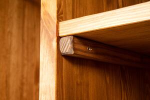 Loftová skříň, dřevěná, borovicová, průmyslový nábytek 7324