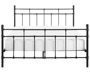Kovová postel 140 x 200 cm černá LYNX