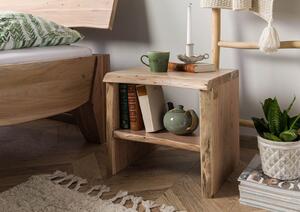 WOODLAND Noční stolek bez šuplíku 40x45 cm, přírodní, akácie