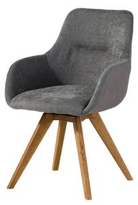 TACOMA Otočná židle divoký dub, 56x60x87, šedá