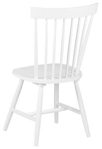 Sada 2 dřevěných jídelních židlí bílé BURGES