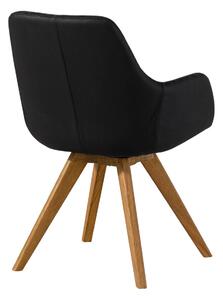 TACOMA Otočná židle divoký dub, 56x60x87, černá