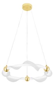 Toolight Toolight, LED závěsné osvětlení 45cm, 29W, 2500lm, 4000K, G010-CP, zlatá-bílá, OSW-06317