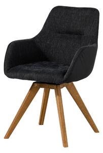 TACOMA Otočná židle divoký dub, 56x60x87, černá