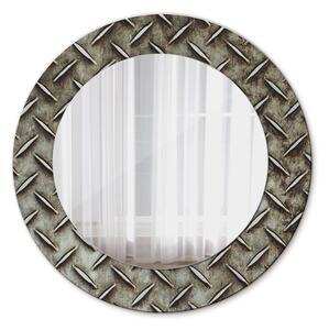 Kulaté zrcadlo s potiskem Textura oceli