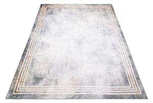 Makro Abra Kusový koberec pratelný TOSCANA 29870 Moderní pogumovaný šedý krémový žlutý Rozměr: 80x150 cm