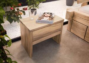 JANGALI Noční stolek z divokého dubu, 50x35x40, bianco olejovaný